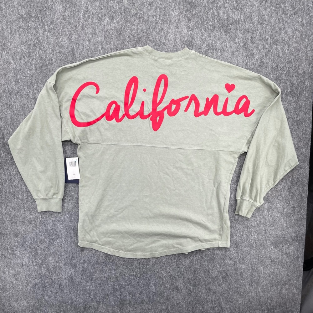 Spirit Jersey California Shirt Small Long Sleeve Green New